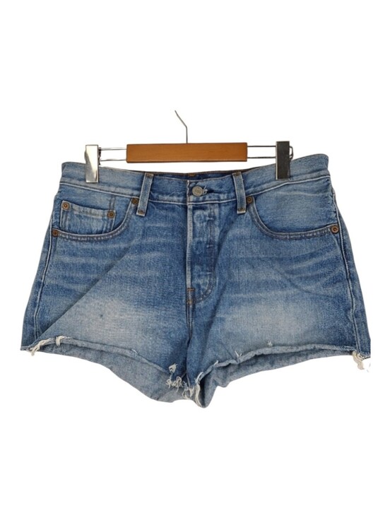 Levi's Pants - Levi's Women's distressed blue cut-off high-rise button-fly jean shorts, Sz 28